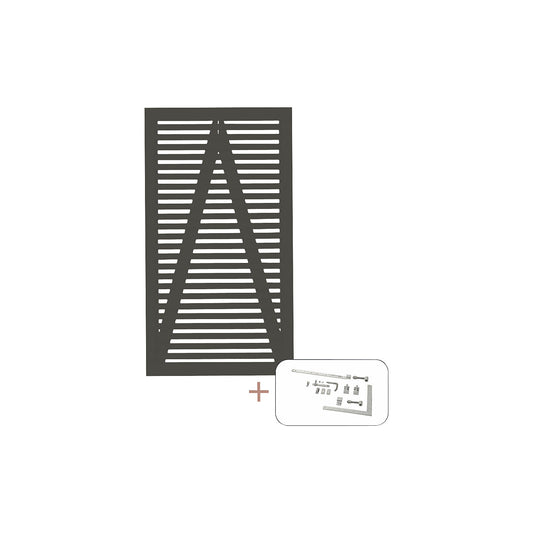 Tokyo single door, wood, WxH 1000 x 1800 mm, umbra grey.