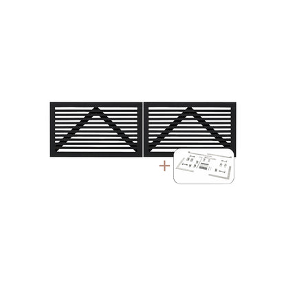 Tokyo double gate incl. fittings, wood, WxH 3000 x 900 mm, black.