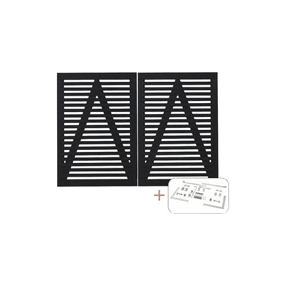 Tokyo double gate incl. fittings, wood, WxH 2000 x 1400 mm, black.