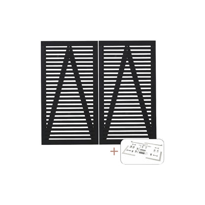 Tokyo double gate incl. fittings, wood, WxH 2000 x 1800 mm, black.