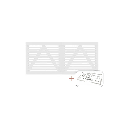 Tokyo double gate incl. fittings, wood, WxH 2000 x 900 mm, white.