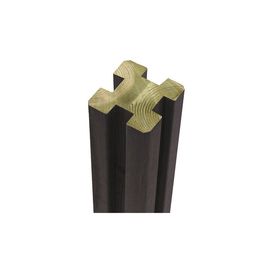 Glued profile posts, 4 lanes, height 2980 mm, black.