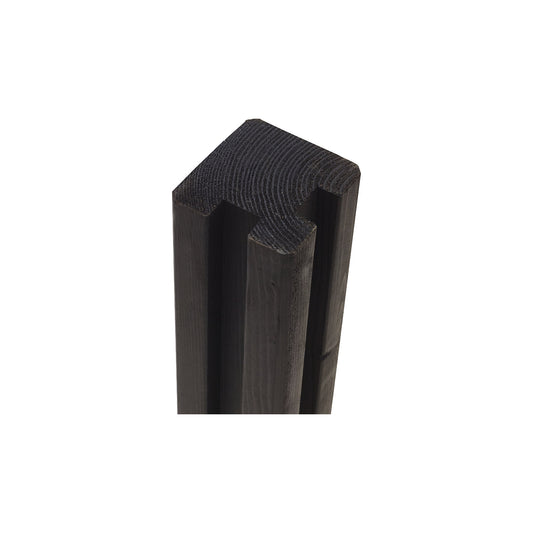 Profile post, corner, 2 lanes, height 2680 mm, black.