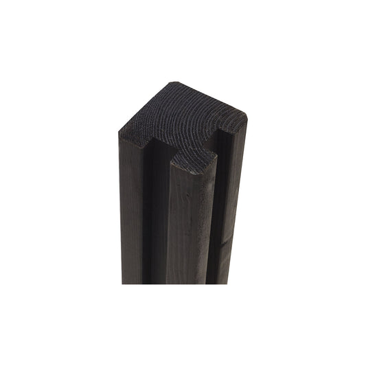 Profile post, corner, 2 lanes, height 1880 mm, black.