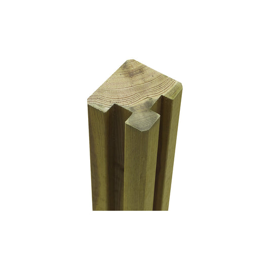 Profile post, corner, 2 lanes, height 2680 mm, natural.