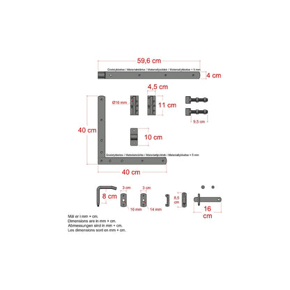 PLUS Plank single door incl. fittings, wood, WxH 1000 x 1630 mm, natural.