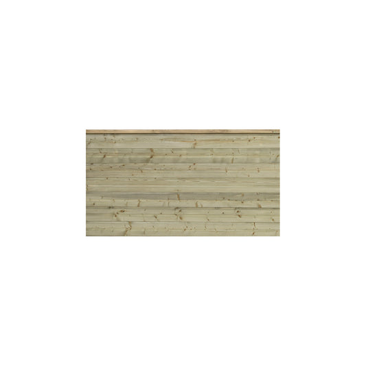 PLUS Plank profile fence, wood, WxH 1740 x 910 mm, natural.