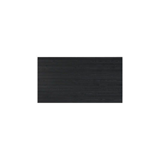 PLUS Plank profile fence, wood, WxH 1740 x 910 mm, black.
