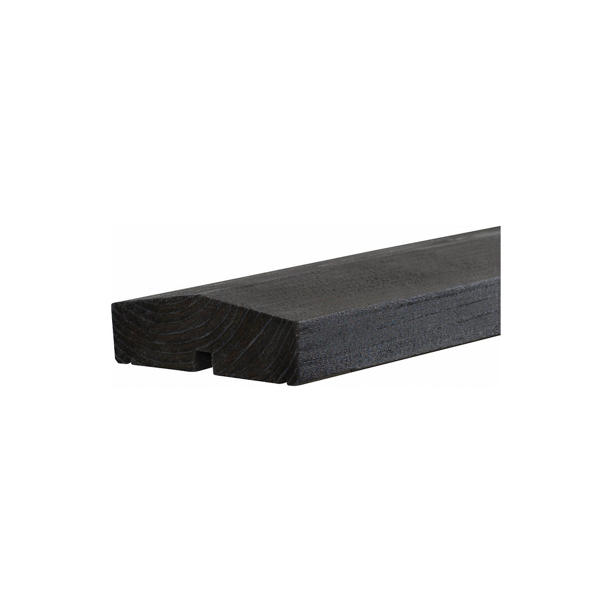 PLUS Plank profile fence, wood, WxH 1740 x 910 mm, black.