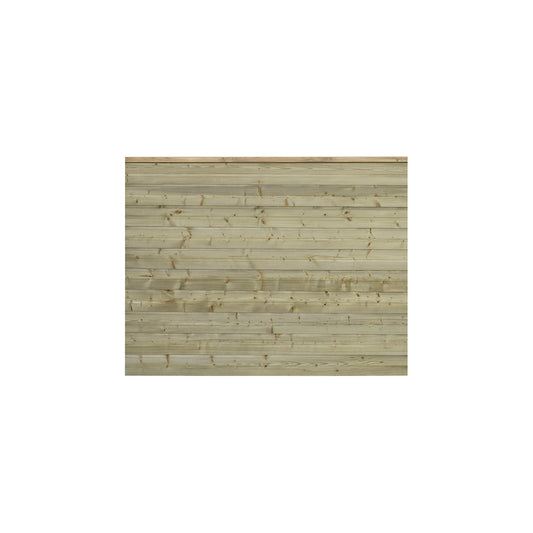 PLUS Plank profile fence, wood, WxH 1740 x 1290 mm, natural.