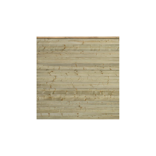PLUS Plank profile fence, wood, WxH 1740 x 1660 mm, natural.