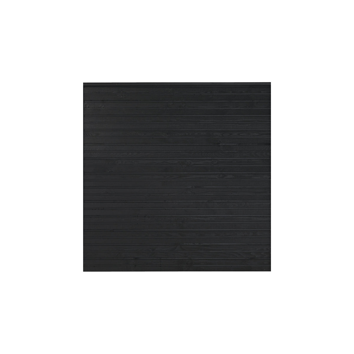 PLUS Plank profile fence, wood, WxH 1740 x 1660 mm, black.