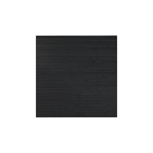 PLUS Plank profile fence, wood, WxH 1740 x 1660 mm, black.