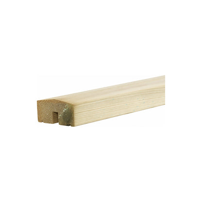 PLUS Plank profile fence with glass, wood, WxH 1740 x 1630 mm, natural.