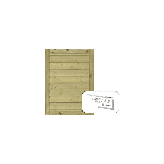 PLUS socket single door incl. fittings, wood, WxH 1000 x 1250 mm, natural.