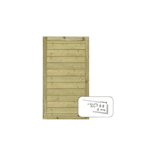 PLUS socket single door incl. fittings, wood, WxH 1000 x 1630 mm, natural.
