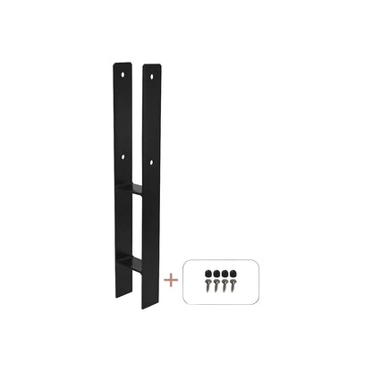 H-post foot, HxWxD 600 x 91 x 60 mm, black.
