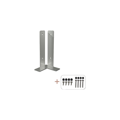 Corner post base, HxWxD 300 x 150 x 150 mm, silver.