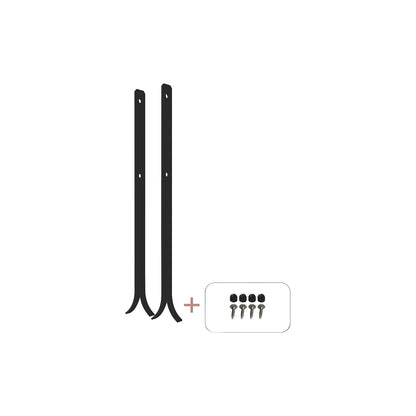Universal post base, HxWxD 600 x 40 x 5 mm, black.
