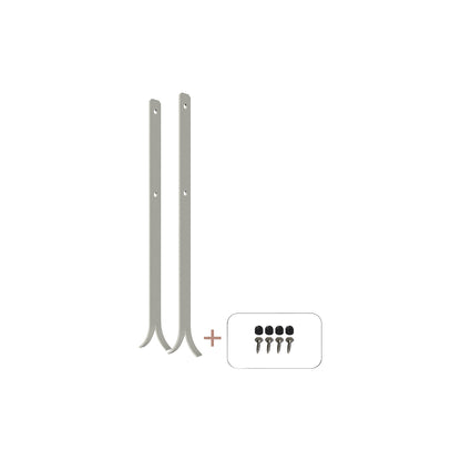 Universal post base, HxWxD 600 x 40 x 5 mm, silver.