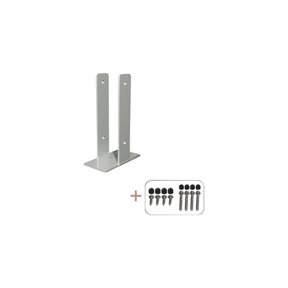 U-post base, HxWxD 300 x 103 x 200 mm, silver.