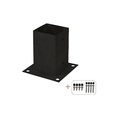 Cubic post base, HxWxD 150 x 150 x 150 mm, black.
