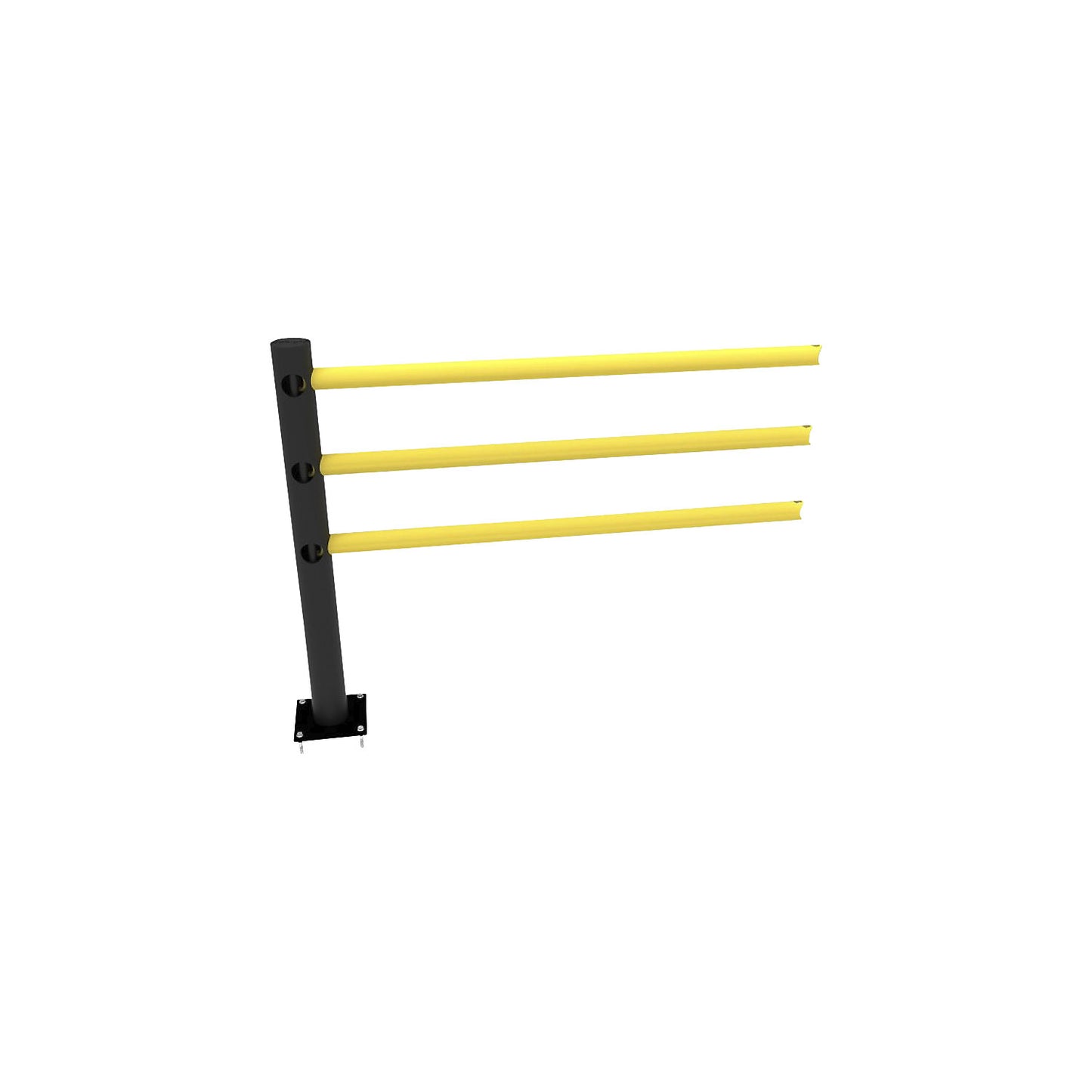 Delta safety railing, extension set, 90° corner, with 3 rails.