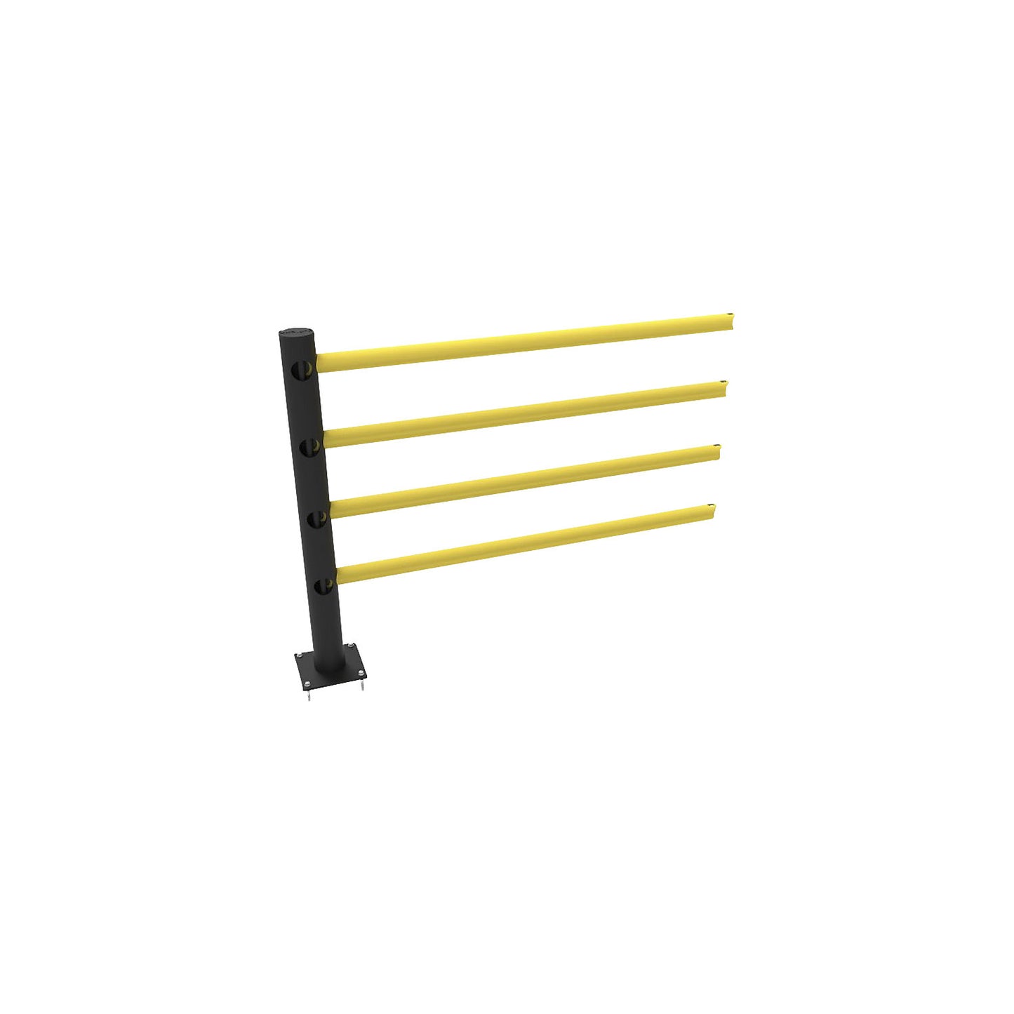 Delta safety railing, extension set, 90° corner, with 4 rails.