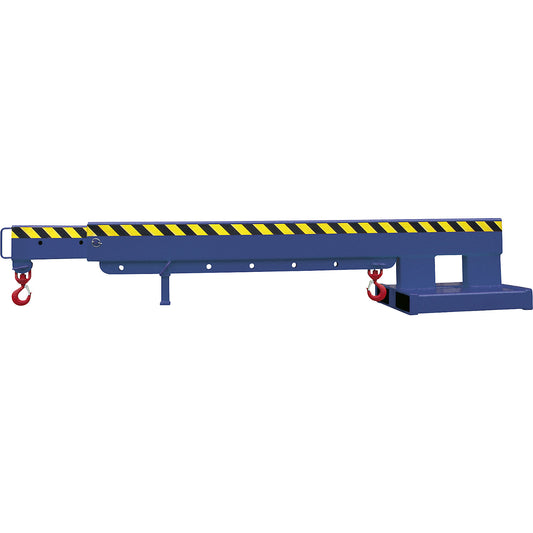 Crane arm, telescopic, 950 - 5000 kg, gentian blue.