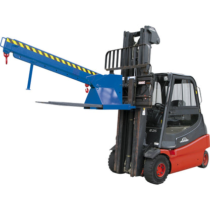 Crane arm, telescopic and height adjustable, 560 - 2500 kg, gentian blue.