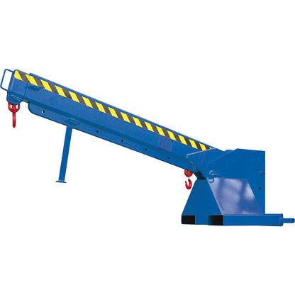 Crane arm, telescopic and height adjustable, 560 - 2500 kg, gentian blue.