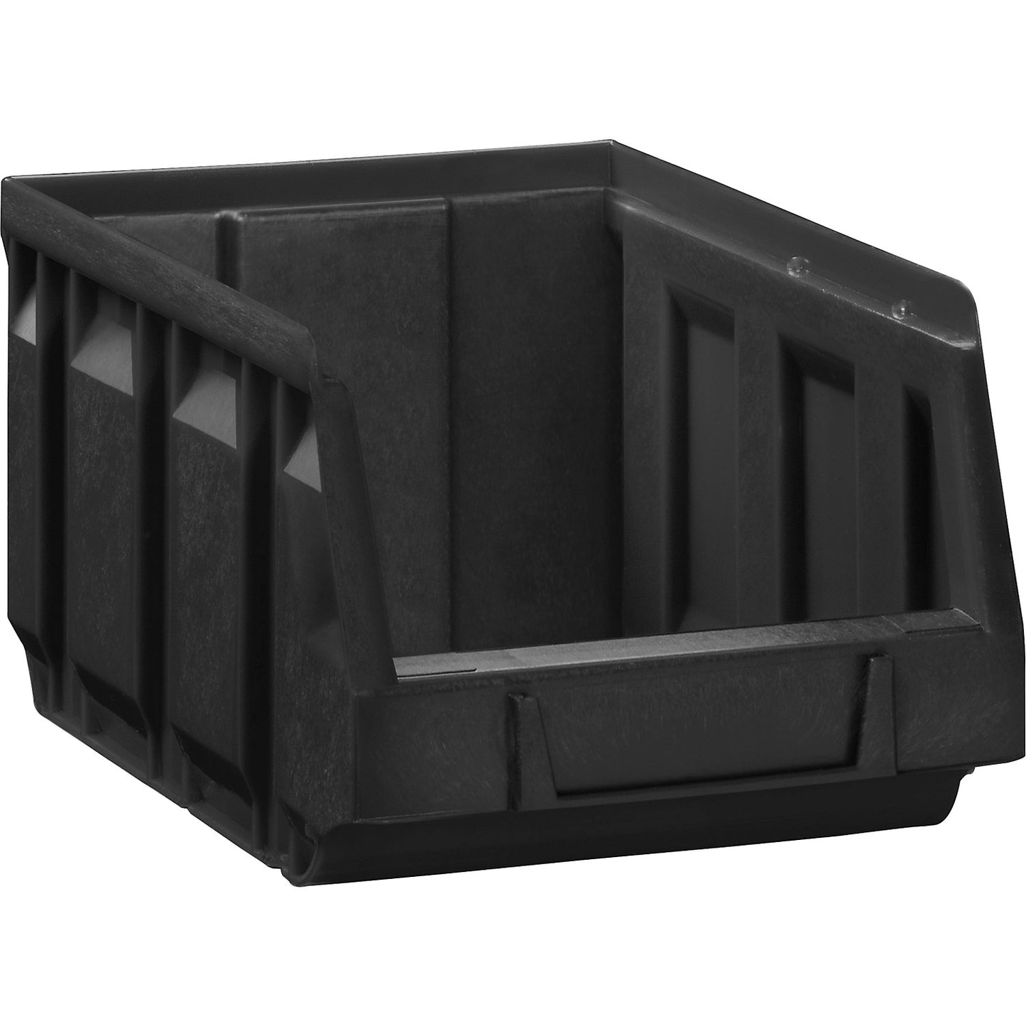 Open fronted storage bin, LxWxH 165 x 105 x 82 mm, recycled, black, pack of 48.
