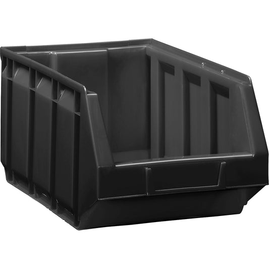 Open fronted storage bin made of polyethylene, LxWxH 342 x 204 x 164 mm, black, pack of 24.
