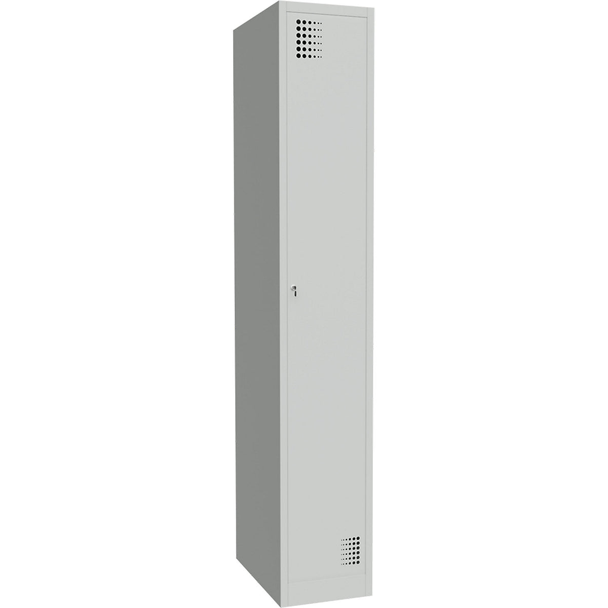 Alvina locker, 1 compartment, light grey, width 300 mm, cylinder lock.