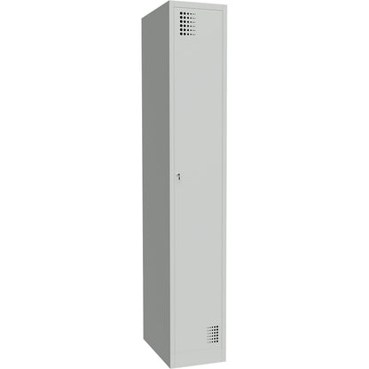 Alvina locker, 1 compartment, light grey, width 300 mm, cylinder lock.