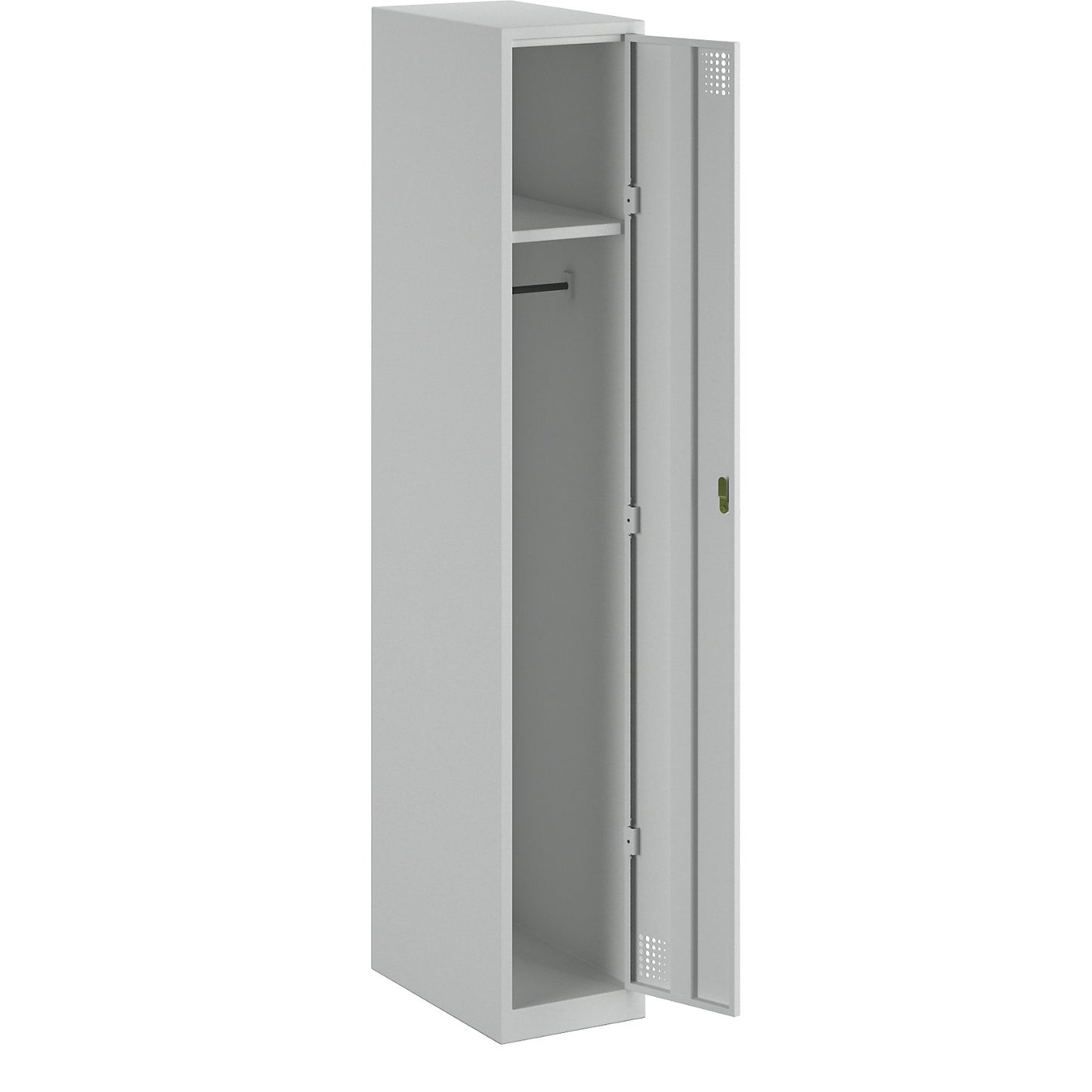 Alvina locker, 1 compartment, light grey, width 300 mm, cylinder lock.