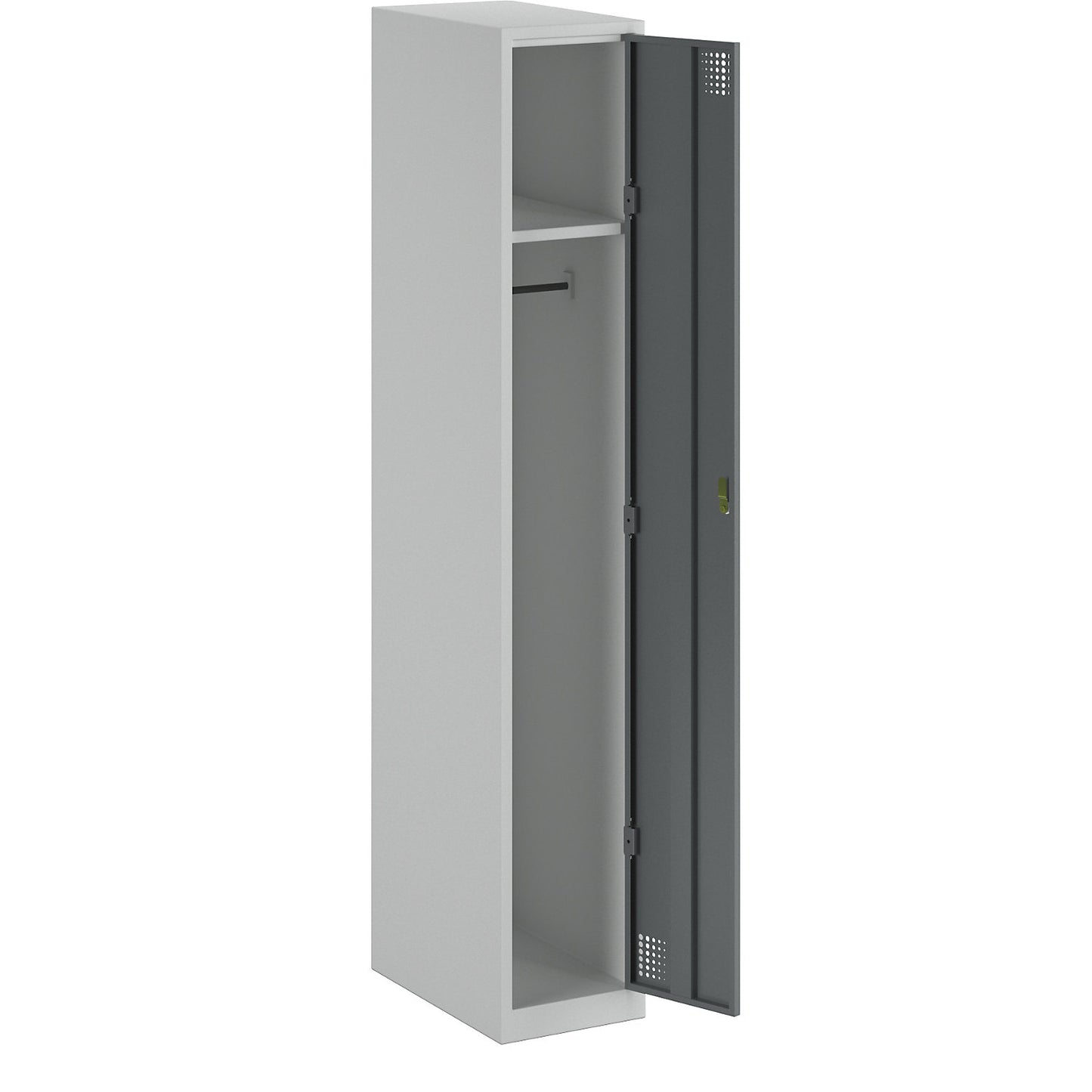 Alvina locker, 1 compartment, light grey / basalt grey, width 300 mm, cylinder lock.