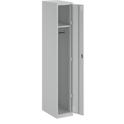 Alvina locker, 1 compartment, light grey, width 300 mm, rotary bolt.