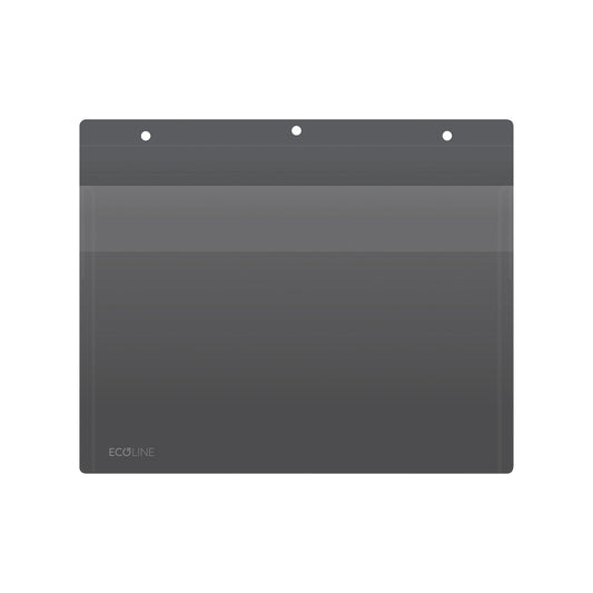 ECO-labeling pockets, with rain protection flap, pack of 25, A5 landscape.
