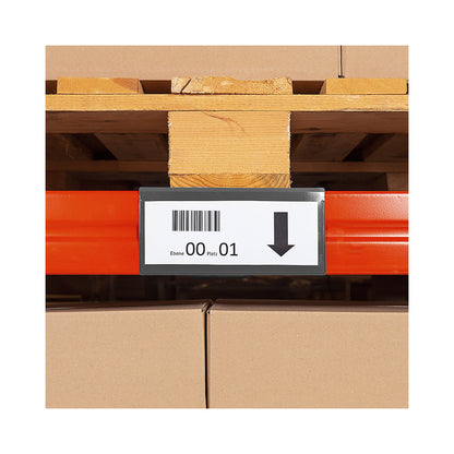 Label holders, magnetic, made of eco-PVC, pack of 25, WxH 110 x 50 mm.