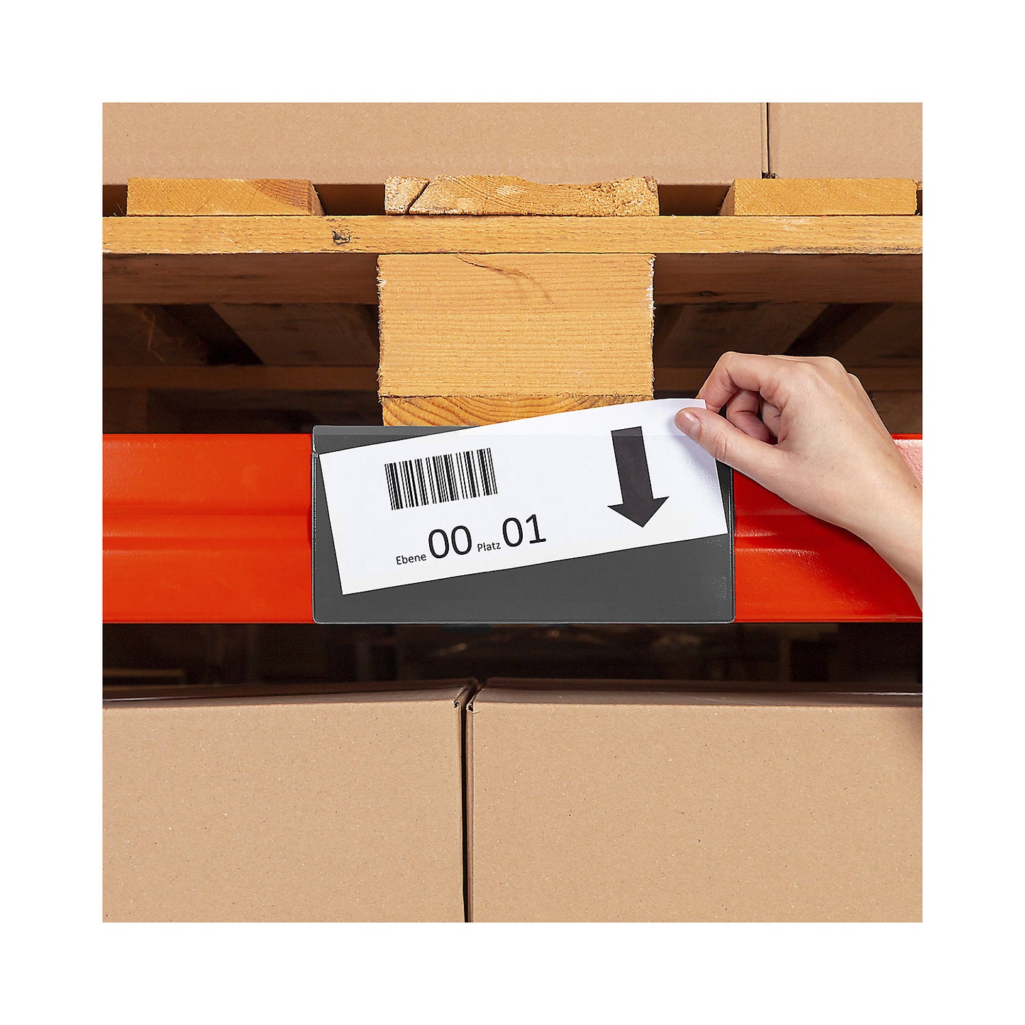 Label holders, magnetic, made of eco-PVC, pack of 25, WxH 220 x 80 mm.