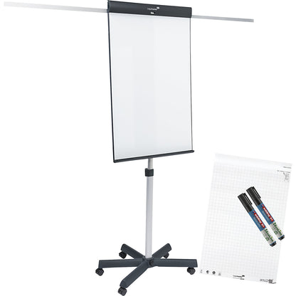 Flip-chart SKETCH PRO, painted steel, star base with castors.