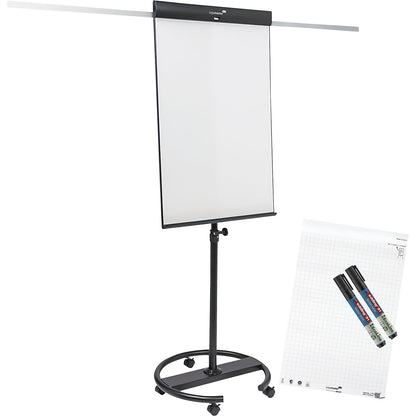 Flip-chart SKETCH PRO, painted steel, round base with castors.