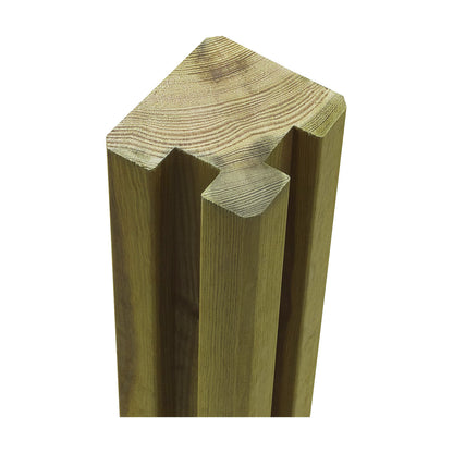 Bin enclosure Klink Profile, wood, LxWxH 2940 x 970 x 1080 mm, natural.