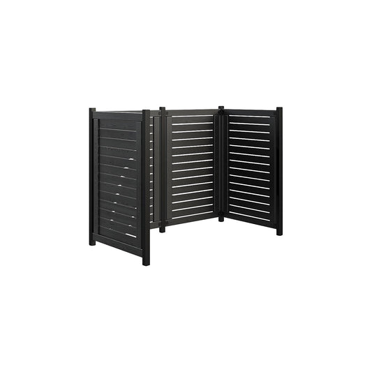 Waste bin enclosure Lund, wood, LxWxH 1650 x 850 x 1240 mm.