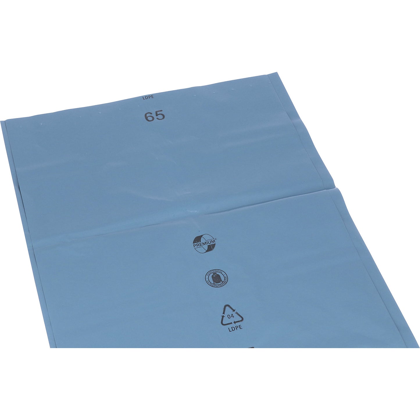 Waste bag for 120 l waste bin, high pressure polyethylene, 120 l, LxWxH 450 x 500 x 1250 mm, 100 µm, pack of 100.