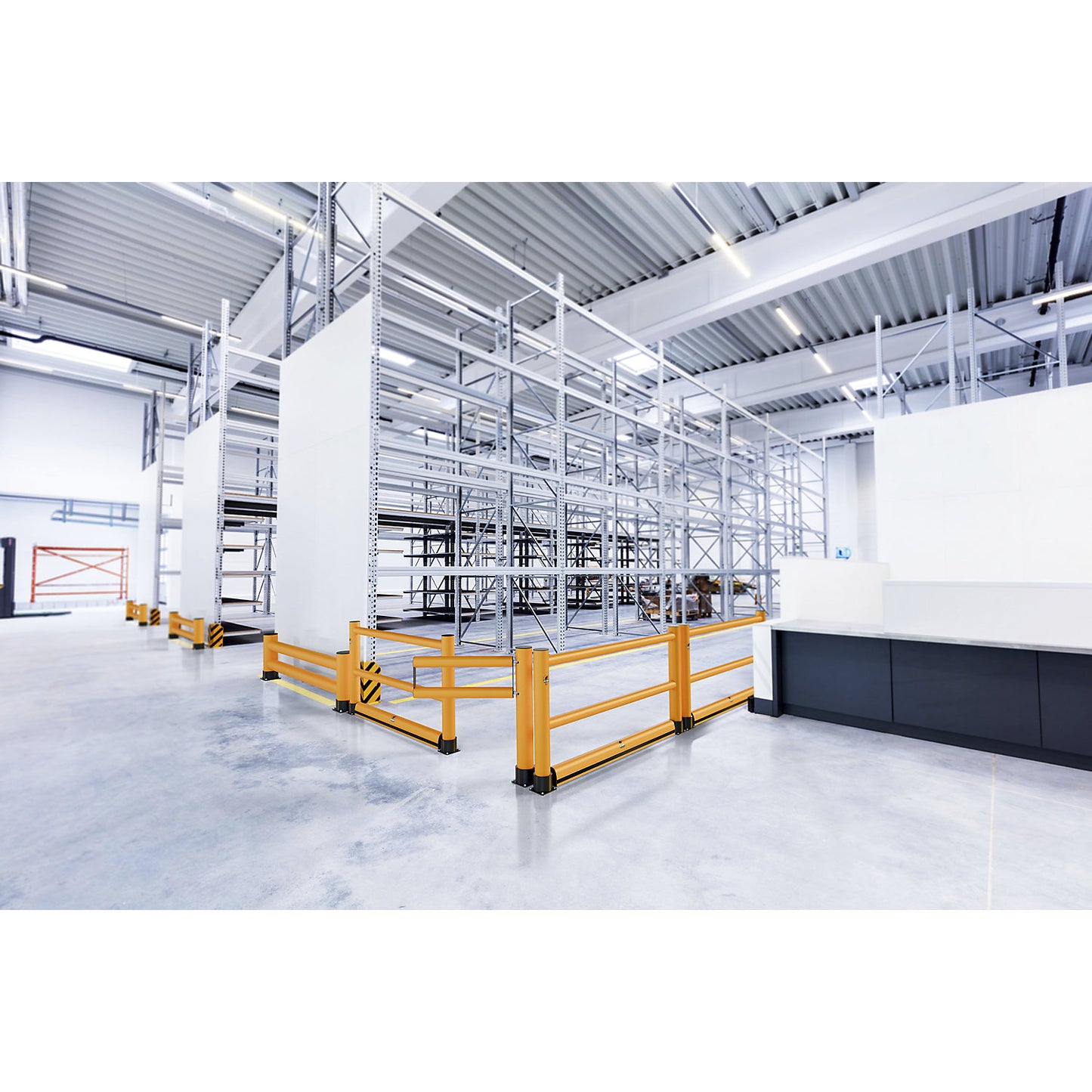 Handrail, with 2 crossbars, length 6 m.