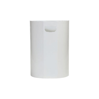 Wall-mounted waste bin, semi-circular, steel, white, 20 L, H x W 495 x 350 mm.