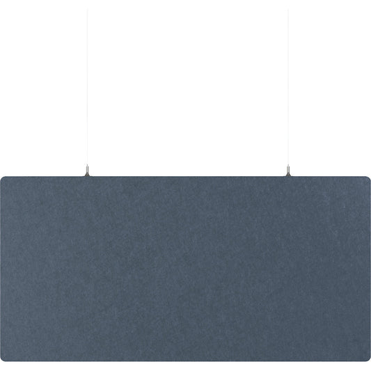 Acoustic ceiling panel, PET felt, HxW 600 x 1200 mm, rectangular shape, blue.