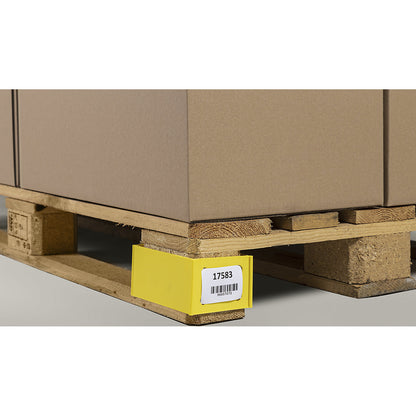 Pallet clip, for Euro pallets, pack of 25, yellow.